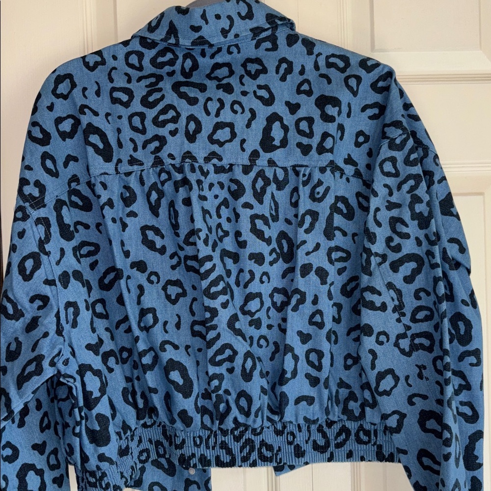 DIL Blue and Black Animal Print Jacket size L - Picture 4 of 7